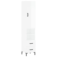 Credenza 34,5x34x180 cm in Legno Multistrato Bianco Lucido 3198915