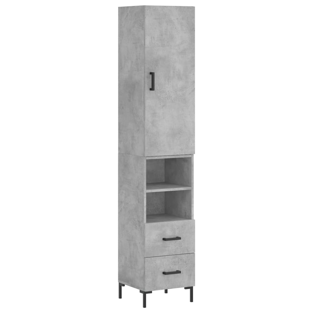 Credenza Grigio Cemento 34,5x34x180 cm in Legno Multistrato 3198917