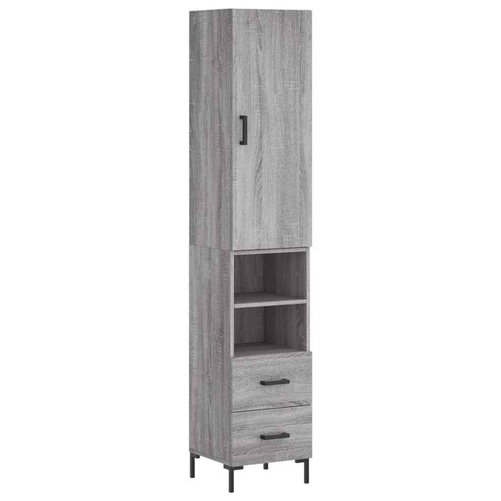 Credenza Grigio Sonoma 34,5x34x180 cm in Legno Multistratocod mxl 130522