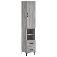 Credenza Grigio Sonoma 34,5x34x180 cm in Legno Multistratocod mxl 130522