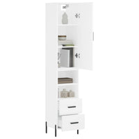 Credenza Bianca 34,5x34x180 cm in Legno Multistrato 3198921