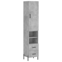 Credenza cassettiera mobile contenitore organizer cucina soggiorno salotto alto 345 x 34 x 180 cm legno ingegnerizzato grigio 02_0034271