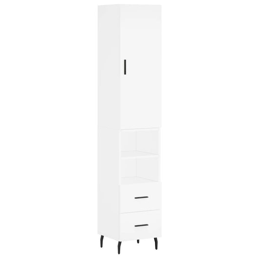 Credenza Bianca 34,5x34x180 cm in Legno Multistrato 3198929