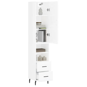 Credenza 34,5x34x180 cm in Legno Multistrato Bianco Lucido 3198931