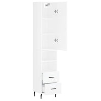 Credenza 34,5x34x180 cm in Legno Multistrato Bianco Lucido 3198931