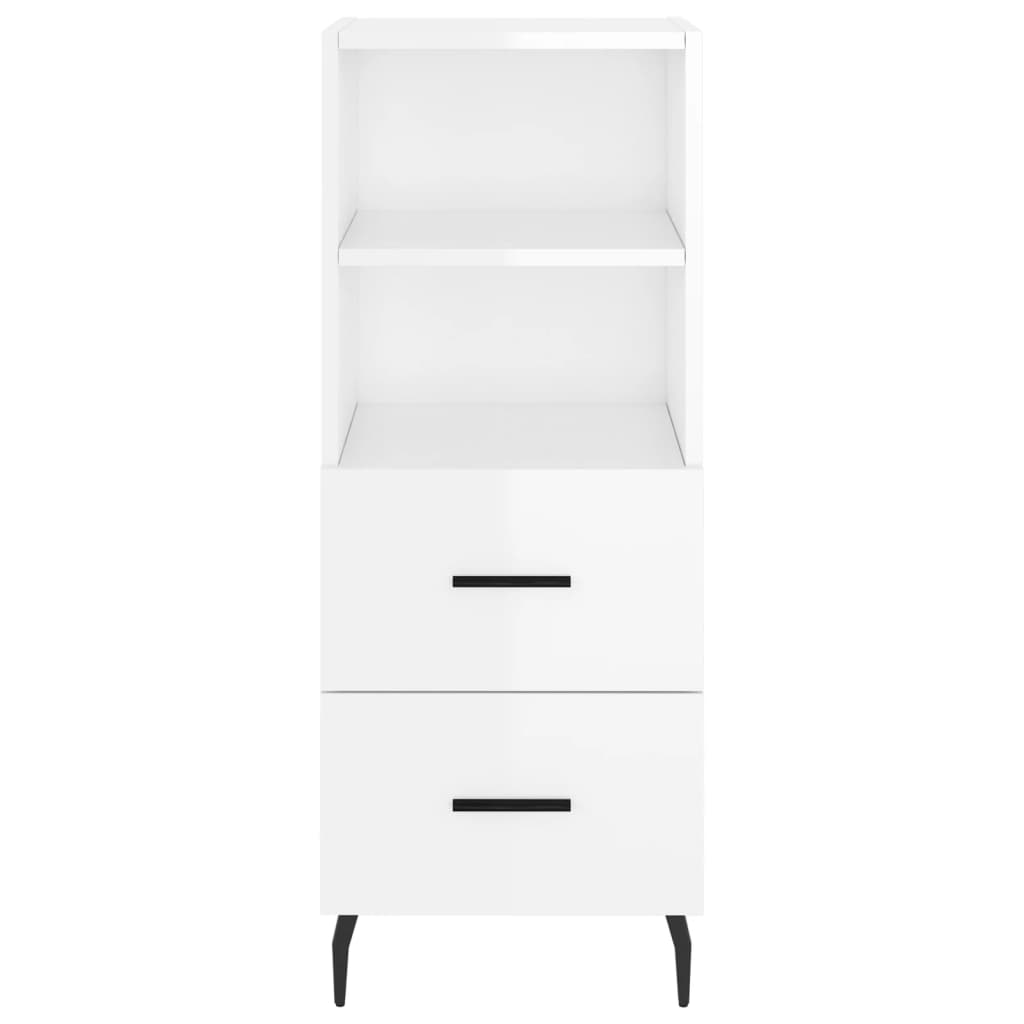 Credenza 34,5x34x180 cm in Legno Multistrato Bianco Lucido 3198931