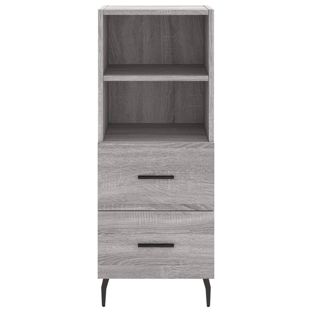 Credenza-Buffet-Armadio da cucina Grigio Sonoma 34,5x34x180 cm in Legno Multistrato 104360