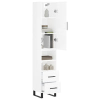 Credenza 34,5x34x180 cm in Legno Multistrato Bianco Lucido 3198939