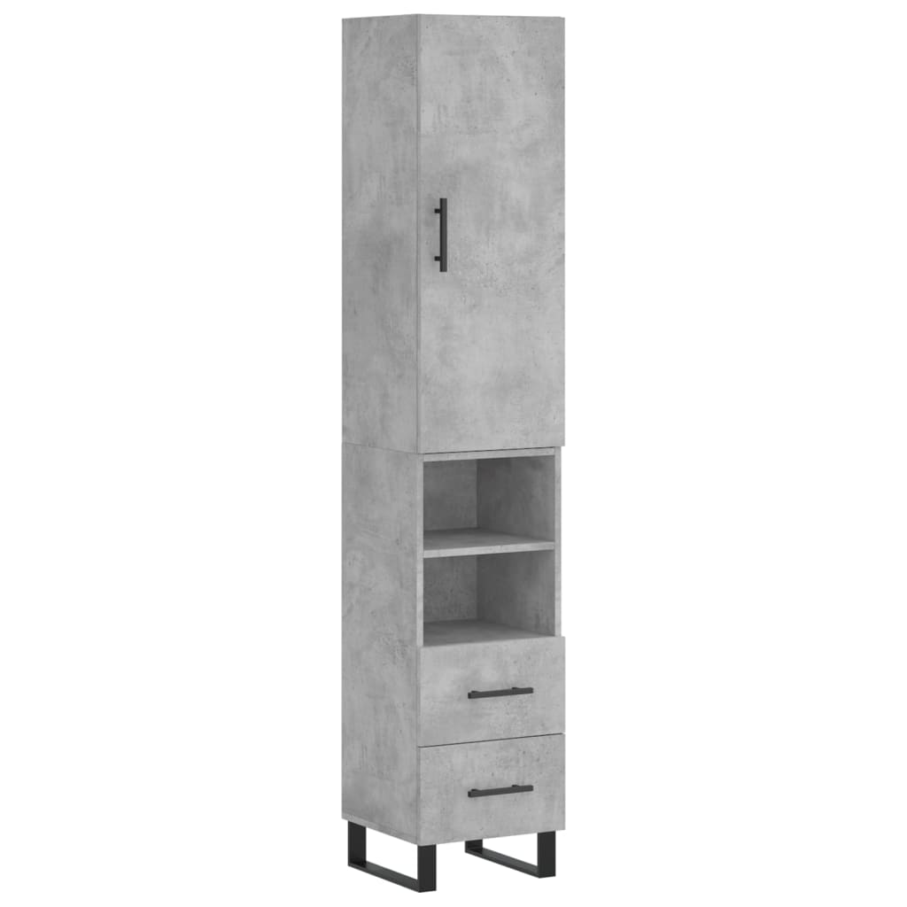 Credenza Grigio Cemento 34,5x34x180 cm in Legno Multistrato 3198941