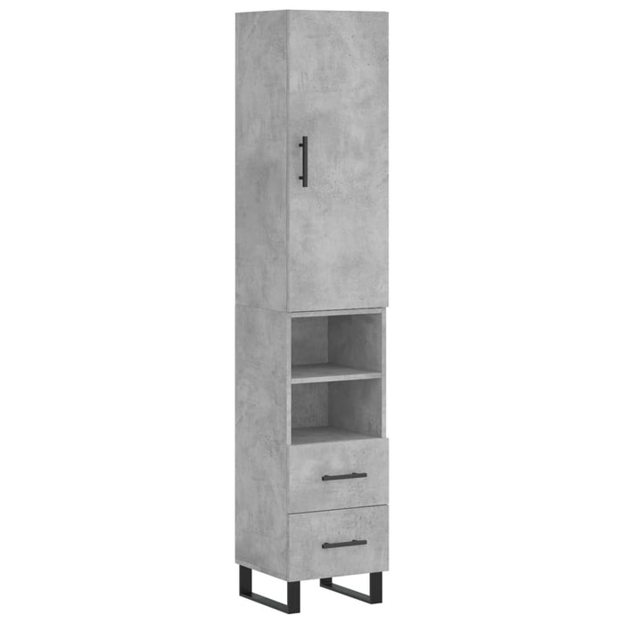 Credenza cassettiera mobile contenitore organizer cucina soggiorno salotto alto 345 x 34 x 180 cm legno ingegnerizzato grigio 02_0034419