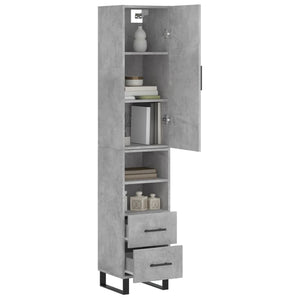Credenza Grigio Cemento 34,5x34x180 cm in Legno Multistrato 3198941