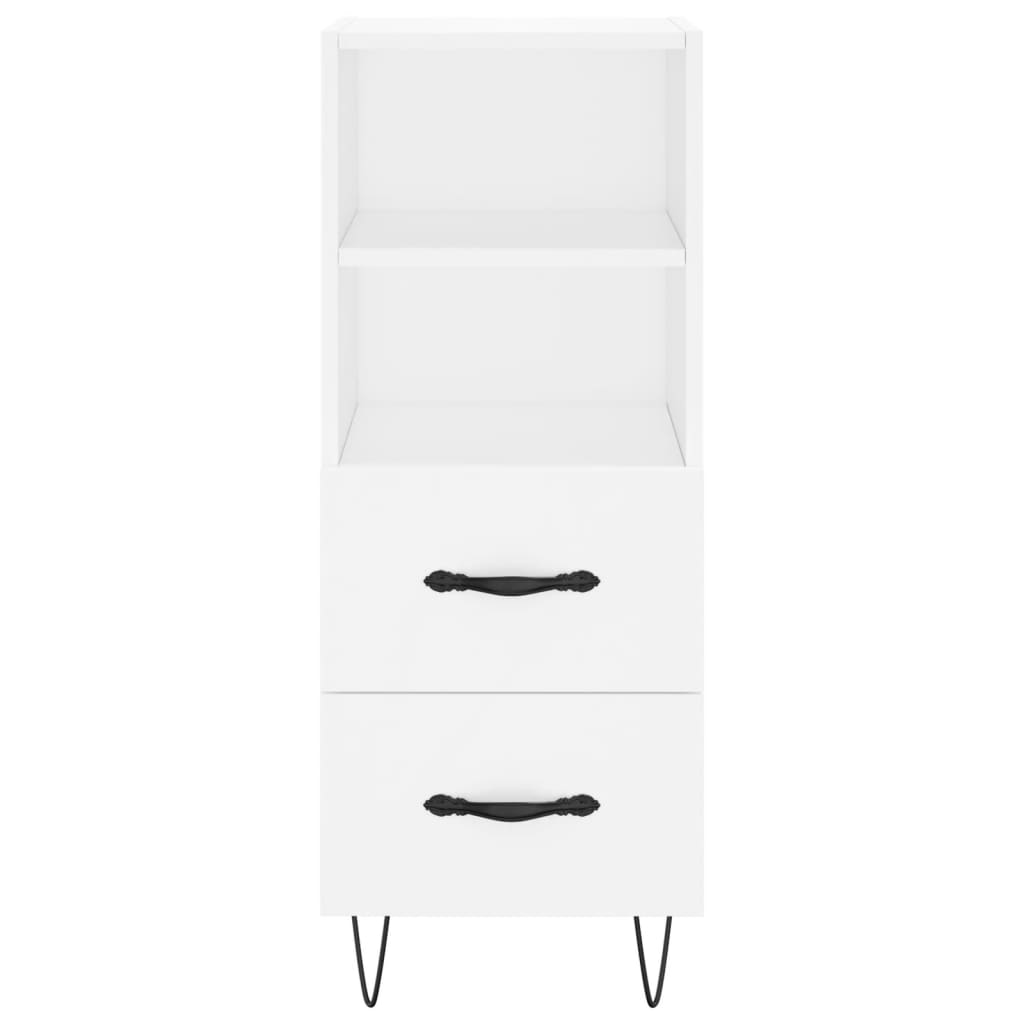 vidaXL Credenza Bianca 34,5x34x180 cm in Legno Multistrato