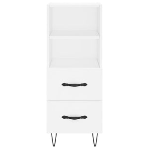 vidaXL Credenza Bianca 34,5x34x180 cm in Legno Multistrato