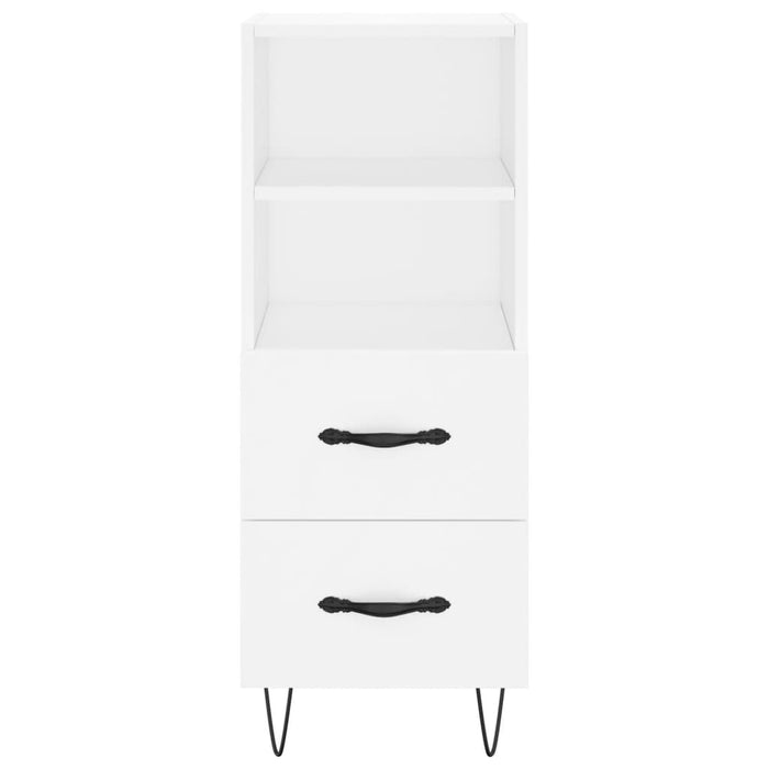 vidaXL Credenza Bianca 34,5x34x180 cm in Legno Multistrato