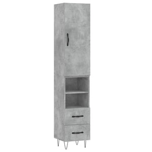 Credenza cassettiera mobile contenitore organizer cucina soggiorno salotto alto 345 x 34 x 180 cm legno ingegnerizzato grigio 02_0034381