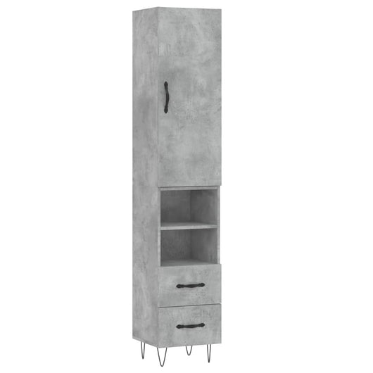 Credenza cassettiera mobile contenitore organizer cucina soggiorno salotto alto 345 x 34 x 180 cm legno ingegnerizzato grigio 02_0034381