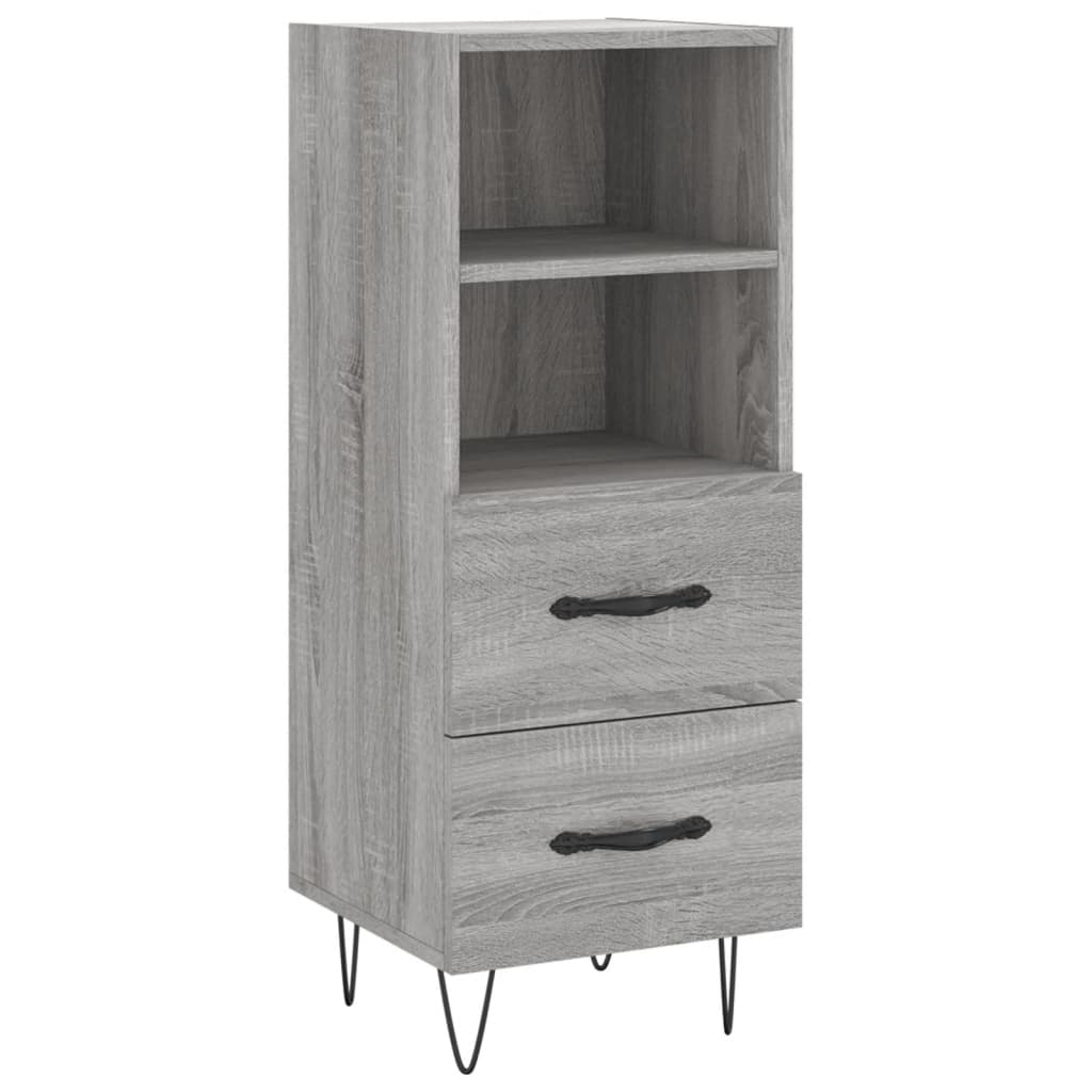 vidaXL Credenza Grigio Sonoma 34,5x34x180 cm in Legno Multistrato