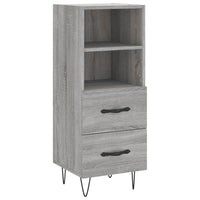 vidaXL Credenza Grigio Sonoma 34,5x34x180 cm in Legno Multistrato