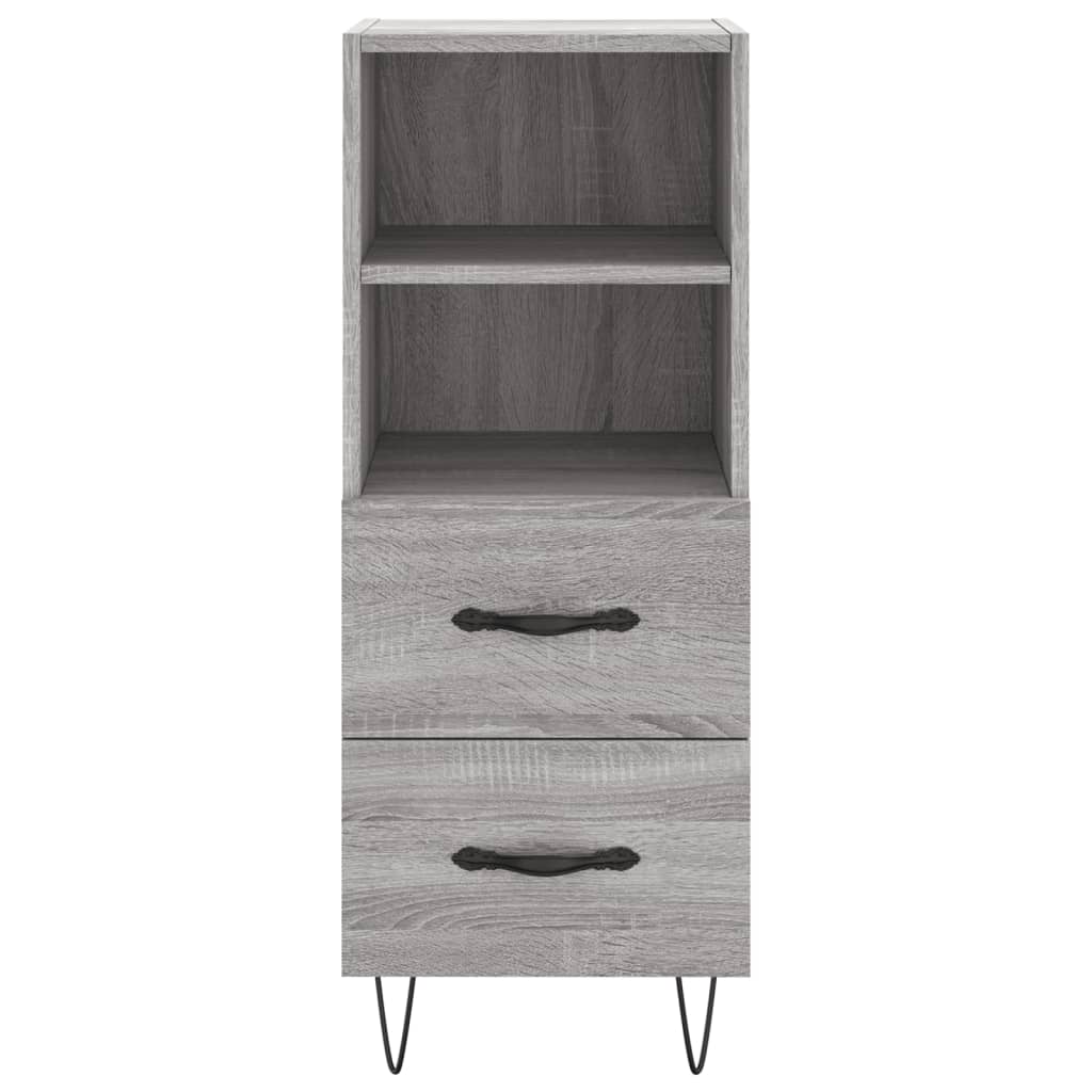 vidaXL Credenza Grigio Sonoma 34,5x34x180 cm in Legno Multistrato