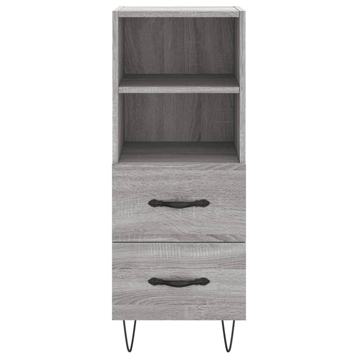 vidaXL Credenza Grigio Sonoma 34,5x34x180 cm in Legno Multistrato
