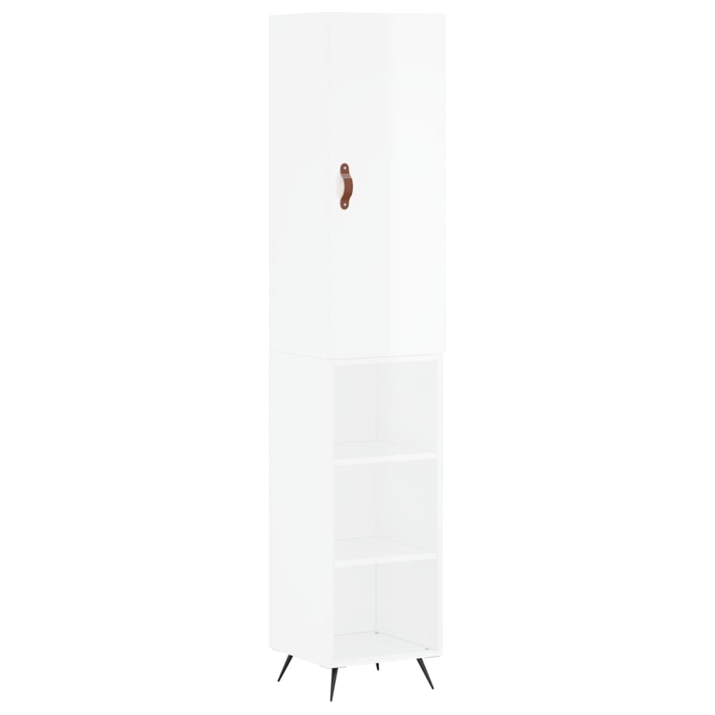 Credenza 34,5x34x180 cm in Legno Multistrato Bianco Lucido 3198955