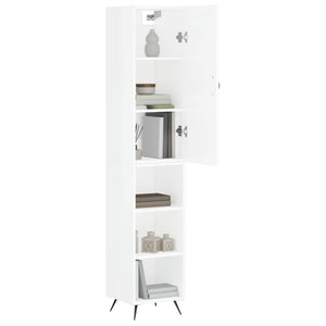 Credenza 34,5x34x180 cm in Legno Multistrato Bianco Lucido 3198955