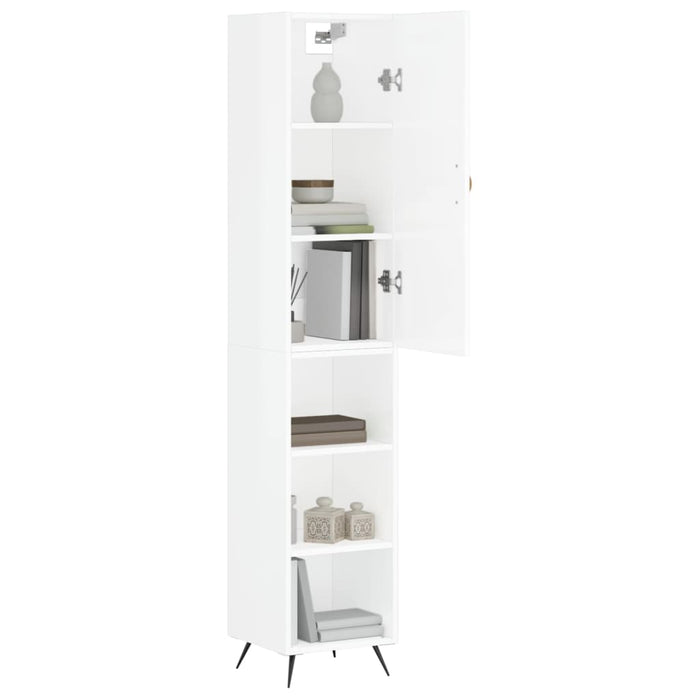 Credenza 34,5x34x180 cm in Legno Multistrato Bianco Lucido 3198955