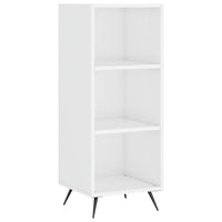 Credenza-Buffet-Armadio da cucina 34,5x34x180 cm in Legno Multistrato Bianco Lucido 280529