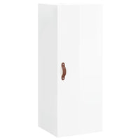 Credenza-Buffet-Armadio da cucina 34,5x34x180 cm in Legno Multistrato Bianco Lucido 280529