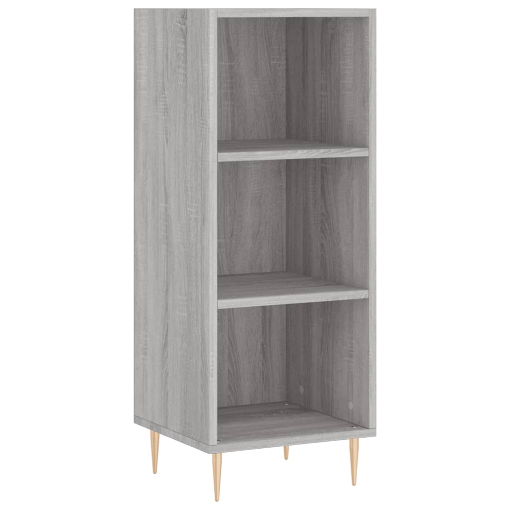 Credenza-Buffet-Armadio da cucina Grigio Sonoma 34,5x34x180 cm in Legno Multistrato 676852
