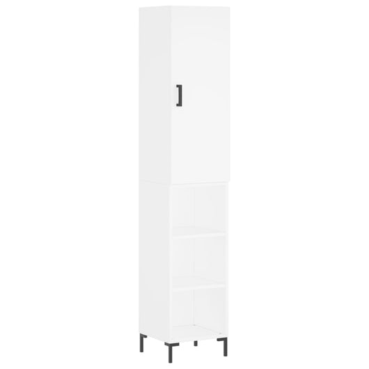 Credenza cassettiera cassettiera mobile contenitore organizer cucina soggiorno soggiorno alto 34,5 x 34 x 180 cm derivati ​​del legno bianco 02_0032367