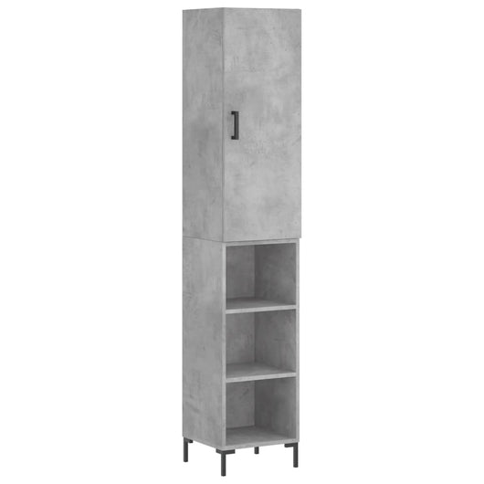 Buffet credenza cassettiera mobile contenitore organizer cucina soggiorno soggiorno alto 34,5 x 34 x 180 cm derivati ​​del legno grigio 02_0034409
