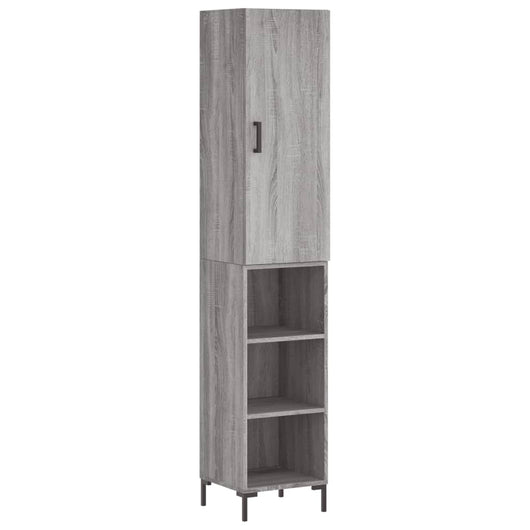 Credenza buffet cassettiera mobile contenitore organizer cucina soggiorno soggiorno alto Sonoma 34,5 x 34 x 180 cm pannelli compositi grigio 02_0035330