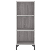 Credenza buffet cassettiera mobile contenitore organizer cucina soggiorno soggiorno alto Sonoma 34,5 x 34 x 180 cm pannelli compositi grigio 02_0035330