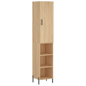 Credenza cassettiera mobile contenitore organizer cucina soggiorno salotto alto sonoma 345 x 34 x 180 cm legno ingegnerizzato marrone 02_0034046