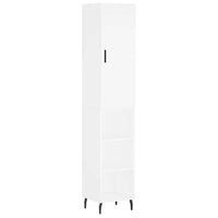 vidaXL Credenza Bianca 34,5x34x180 cm in Legno Multistrato