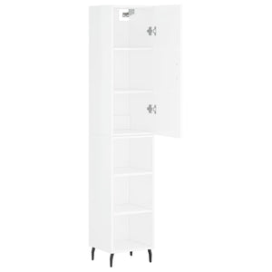 Credenza 34,5x34x180 cm in Legno Multistrato Bianco Lucido 3198995
