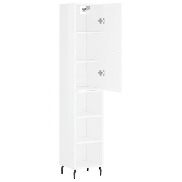 Credenza 34,5x34x180 cm in Legno Multistrato Bianco Lucido 3198995