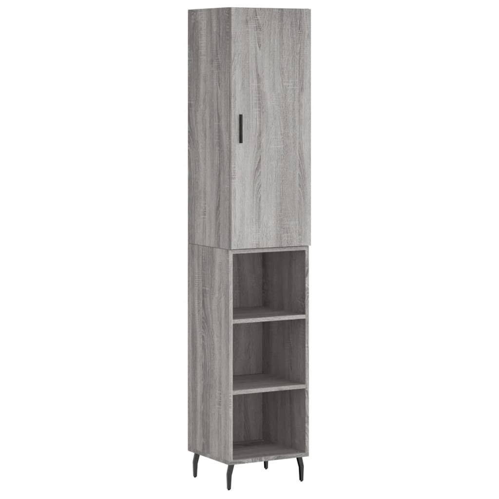 Credenza Grigio Sonoma 34,5x34x180 cm in Legno Multistrato 3198999