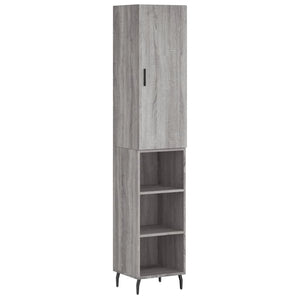 Credenza Grigio Sonoma 34,5x34x180 cm in Legno Multistrato 3198999