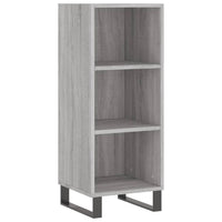 Credenza-Buffet-Armadio da cucina Grigio Sonoma 34,5x34x180 cm in Legno Multistrato 494828