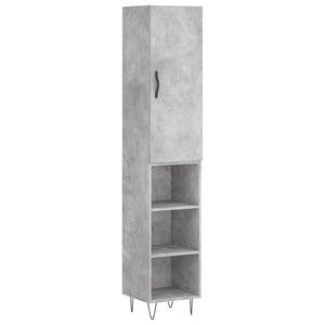 Credenza cassettiera mobile contenitore organizer cucina soggiorno salotto alto 345 x 34 x 180 cm legno ingegnerizzato grigio 02_0034292
