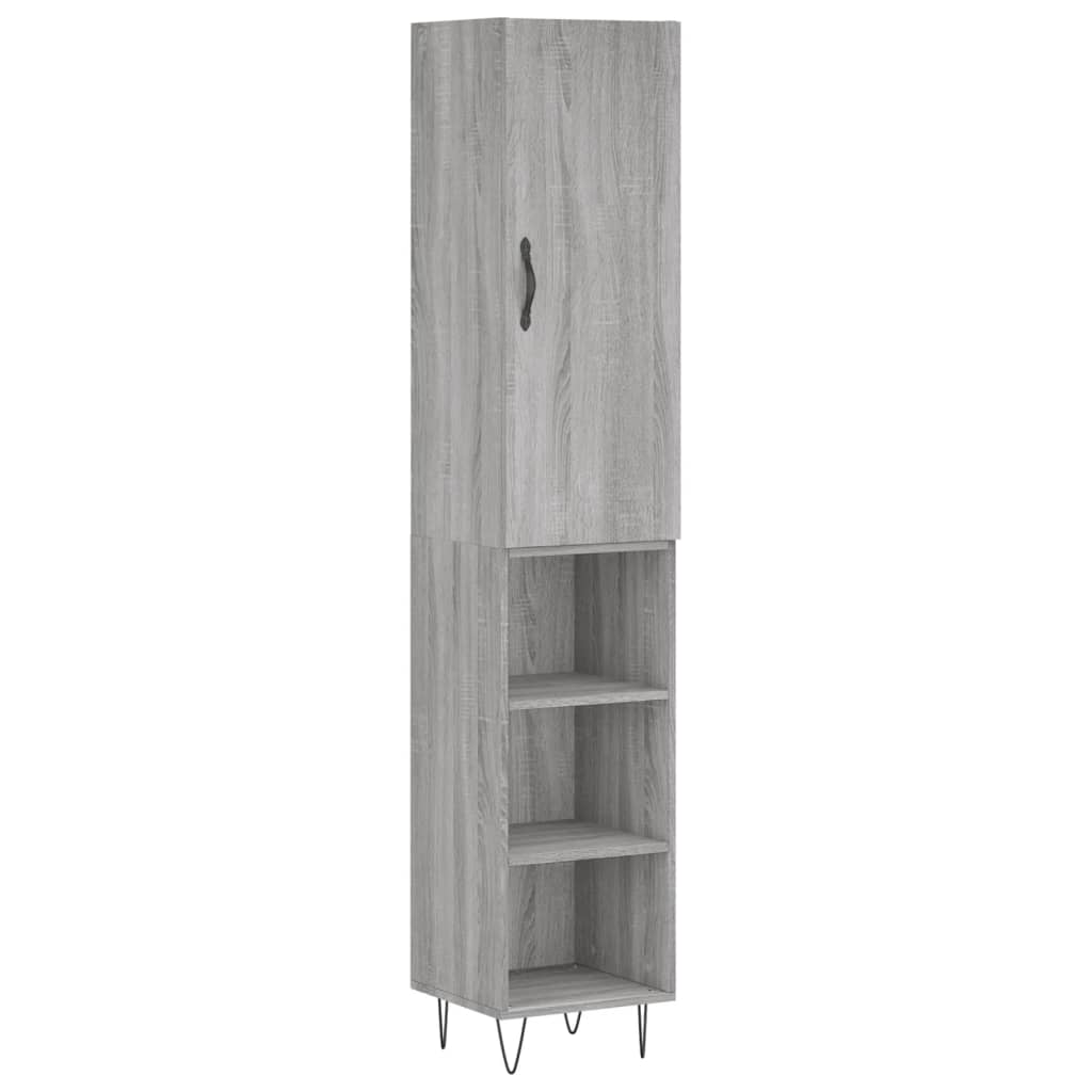 Credenza Grigio Sonoma 34,5x34x180 cm in Legno Multistrato 3199015