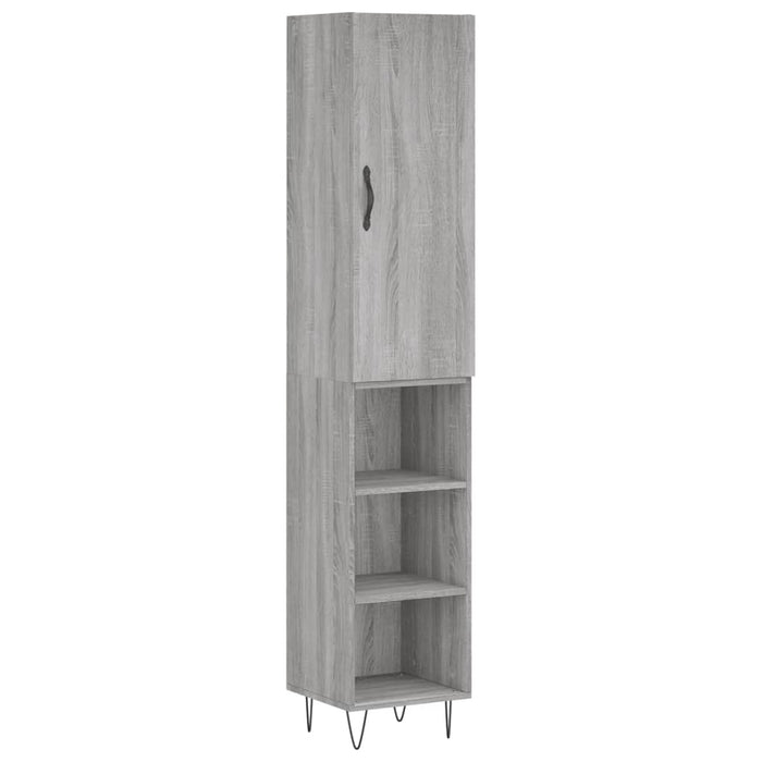 Credenza Grigio Sonoma 34,5x34x180 cm in Legno Multistrato 3199015