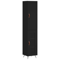 Credenza Nera 34,5x34x180 cm in Legno Multistrato 3199018