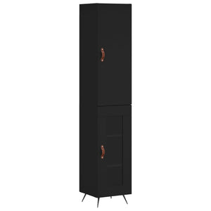 Credenza Nera 34,5x34x180 cm in Legno Multistrato 3199018