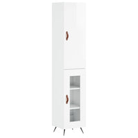 Credenza 34,5x34x180 cm in Legno Multistrato Bianco Lucido 3199019