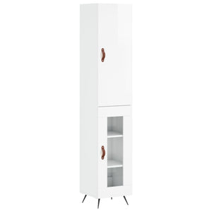 Credenza 34,5x34x180 cm in Legno Multistrato Bianco Lucido 3199019