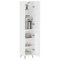 Credenza 34,5x34x180 cm in Legno Multistrato Bianco Lucido 3199019