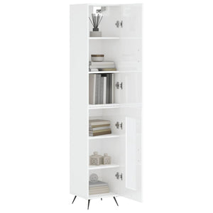Credenza 34,5x34x180 cm in Legno Multistrato Bianco Lucido 3199019